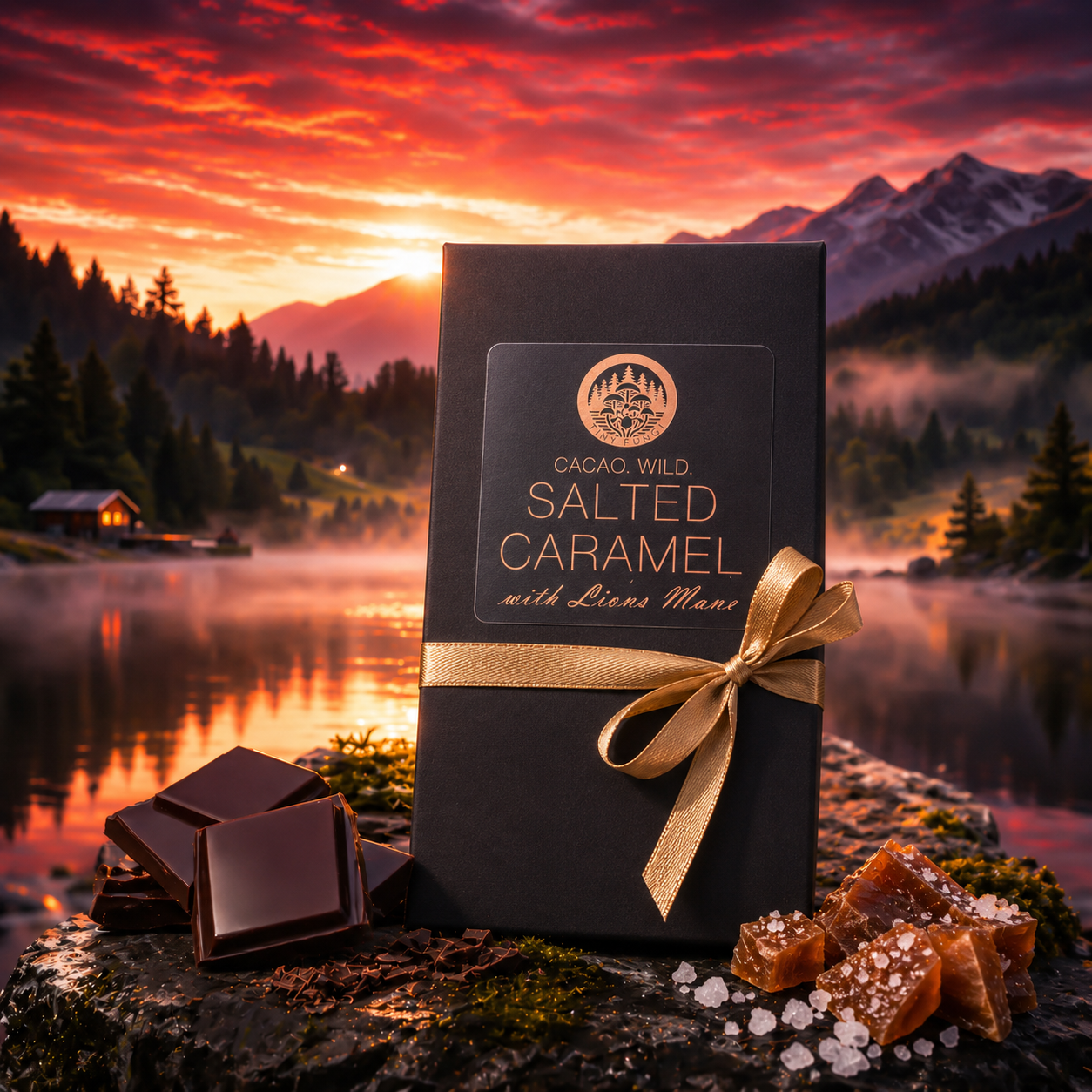 NEW - Salted Caramel Lion’s Mane Dark Chocolate