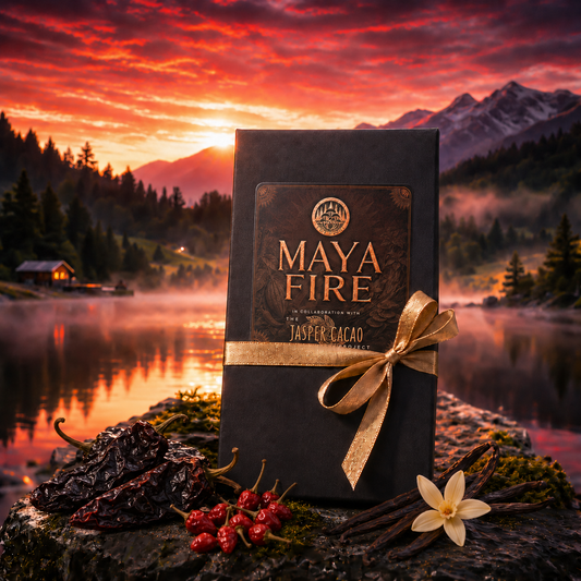 NEW - Maya Fire - Jasper Cacao Dark Chocolate with Reishi, Pasilla & Chiltepin Chilli